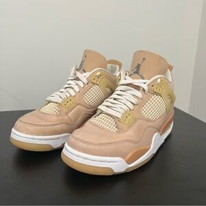 Nike Air Jordan 4 Retro OG Shimmer Tan White DJ0675-200 Women's Sz 8.5